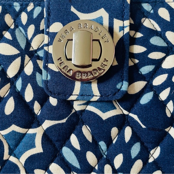 Vera Bradley Navy and White Floral Wallet - Picture 2 of 4